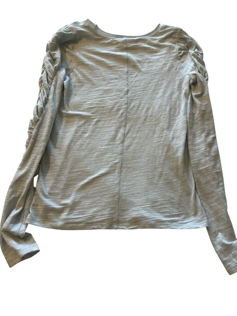 Free People light blue Ruched-Detail Long Sleeve Top